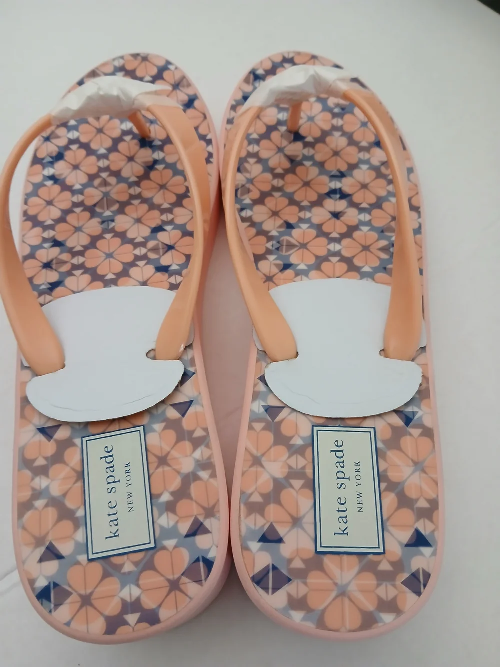 Kate Spade Floral Peach Flip Flop Sandals Size 11B New $30